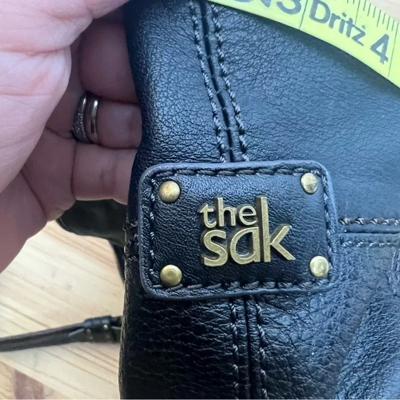 The Sak sequoia black gray leather hobo shoulder bag purse - Picture 10 of 10